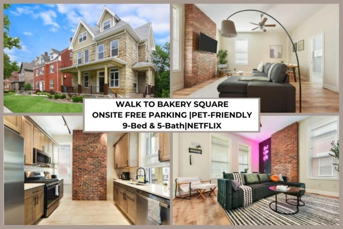 9 Bedroom House With King-sized Bed Near Bakery Square